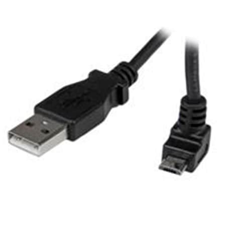 Dynamicfunction 1m Micro USB Cable A to Up Angle Micro B, Black DY166218
